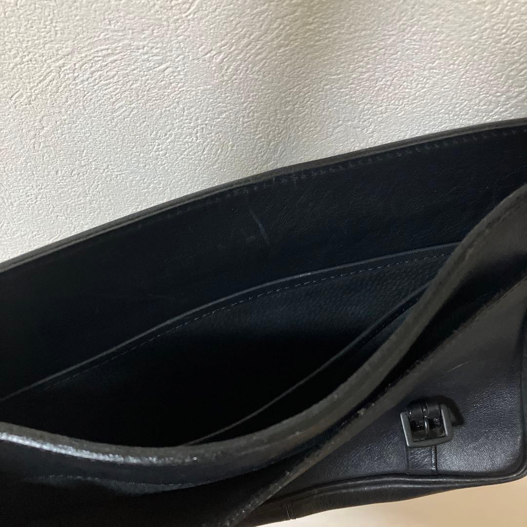 90s ヨウジヤマモト Y's ワイズ 黒 レザー ショルダーバッグ - メルカリ