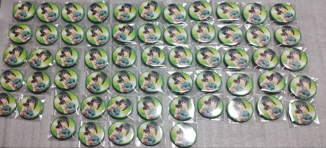 ラブライブ！　三船栞子　缶バッジ　KADOKAWA　コミケ 105　45個セット ラブライブ！虹ヶ咲学園スクールアイドル同好会 スクエア和紙缶バッジ