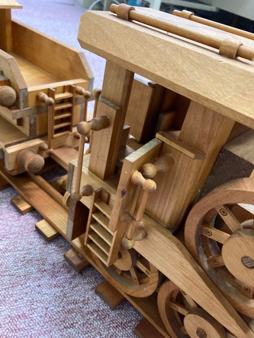 木製 蒸気機関車模型 約100cm レール付きの通販はau PAY マーケット