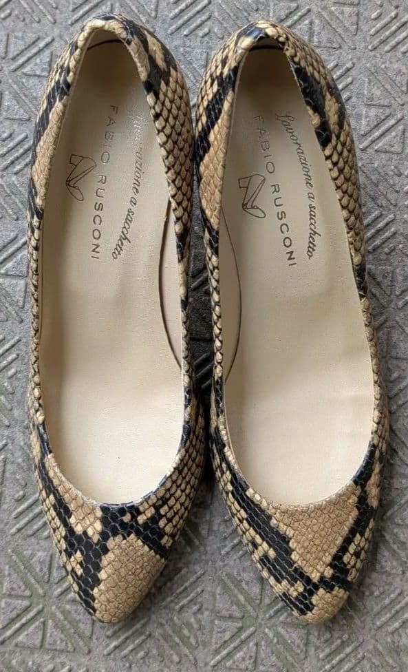 新品未使用 FABIO RUSCONIパイソン柄ヒール