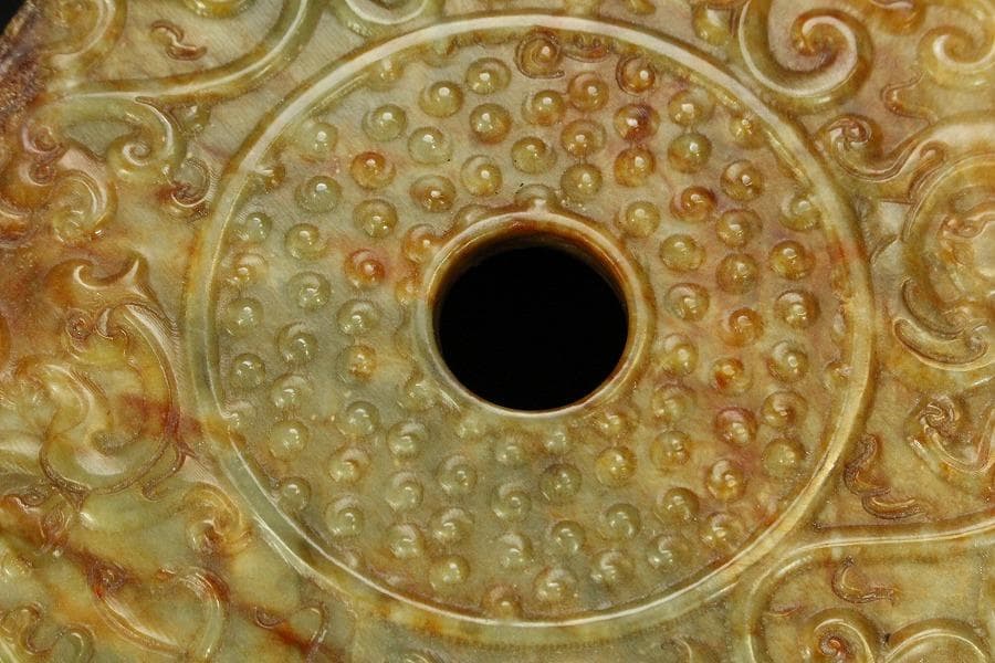 中国美術 砡石 饕餮紋 円板 古代 15cmx14cm(HA376) - メルカリ