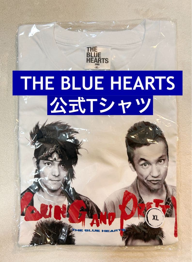 【THE BLUE HEARTS公式】 ジャケットTシャツ(白／XLサイズ)