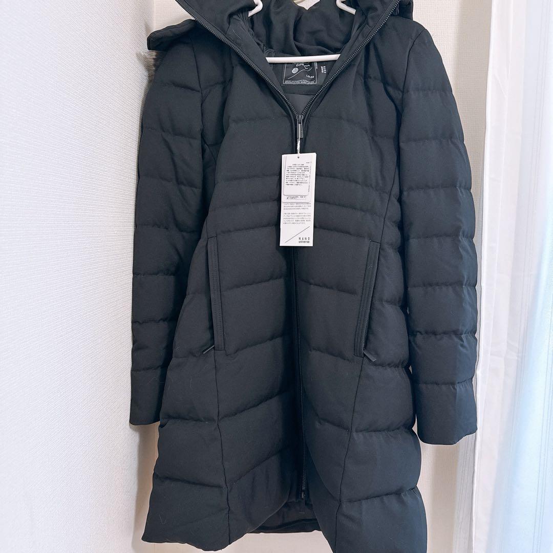 【美品】ナノユニバース 西川ダウン サージロングダウン ブラック M