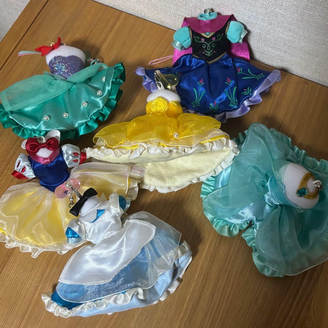 ディズニープリンセス ドレス付き人形 6体セット