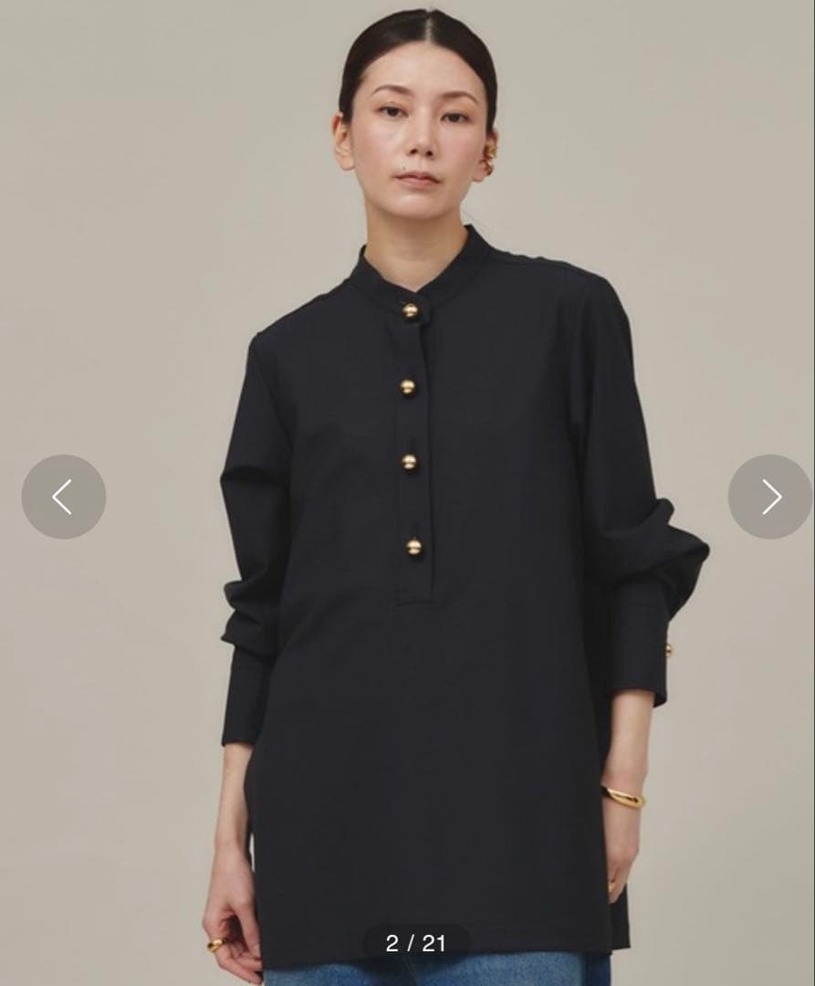 【美品】Curensology スフィアボタンブラウス Curensology（カレンソロジー）の「Curensology(カレンソロジー