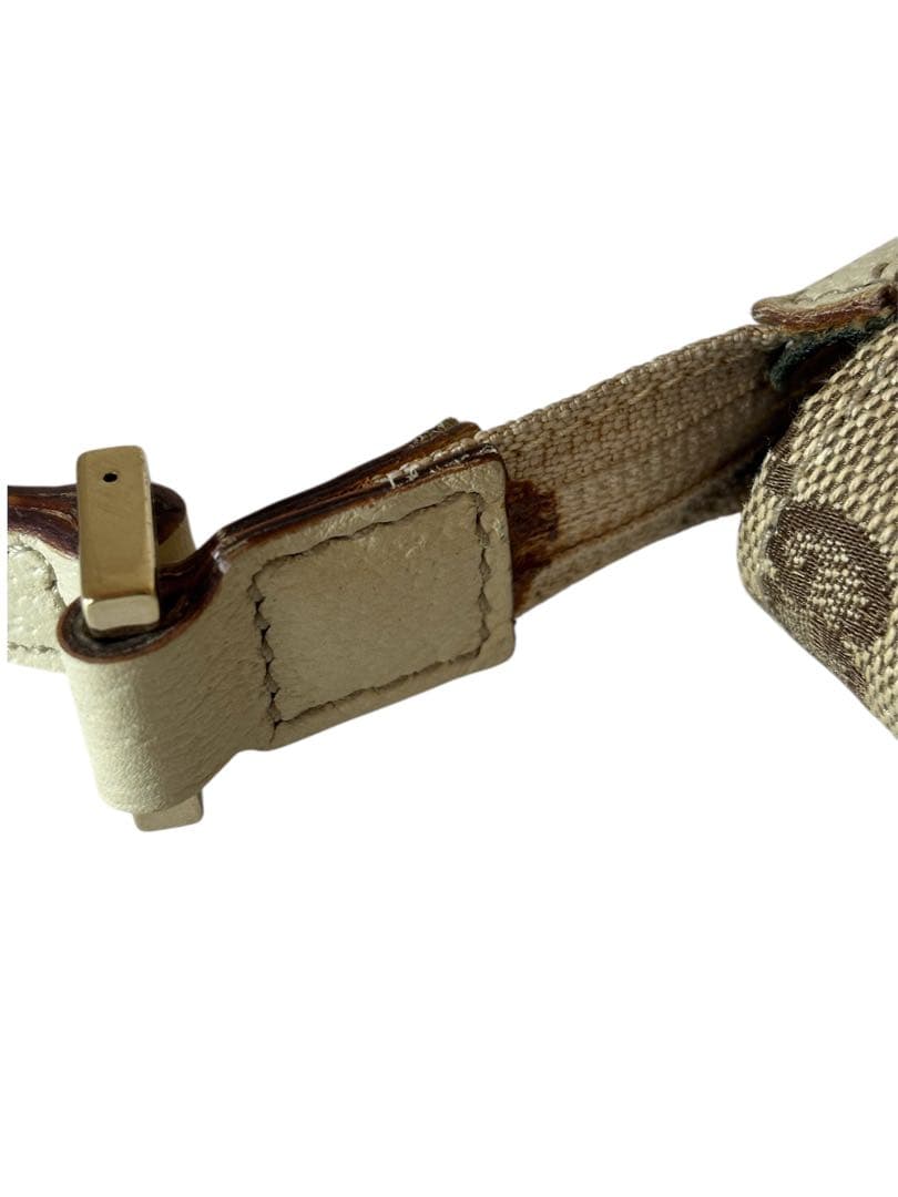 GUCCI ベージュ GGキャンバス ハンドバッグ ビンテージ 145750 - メルカリ