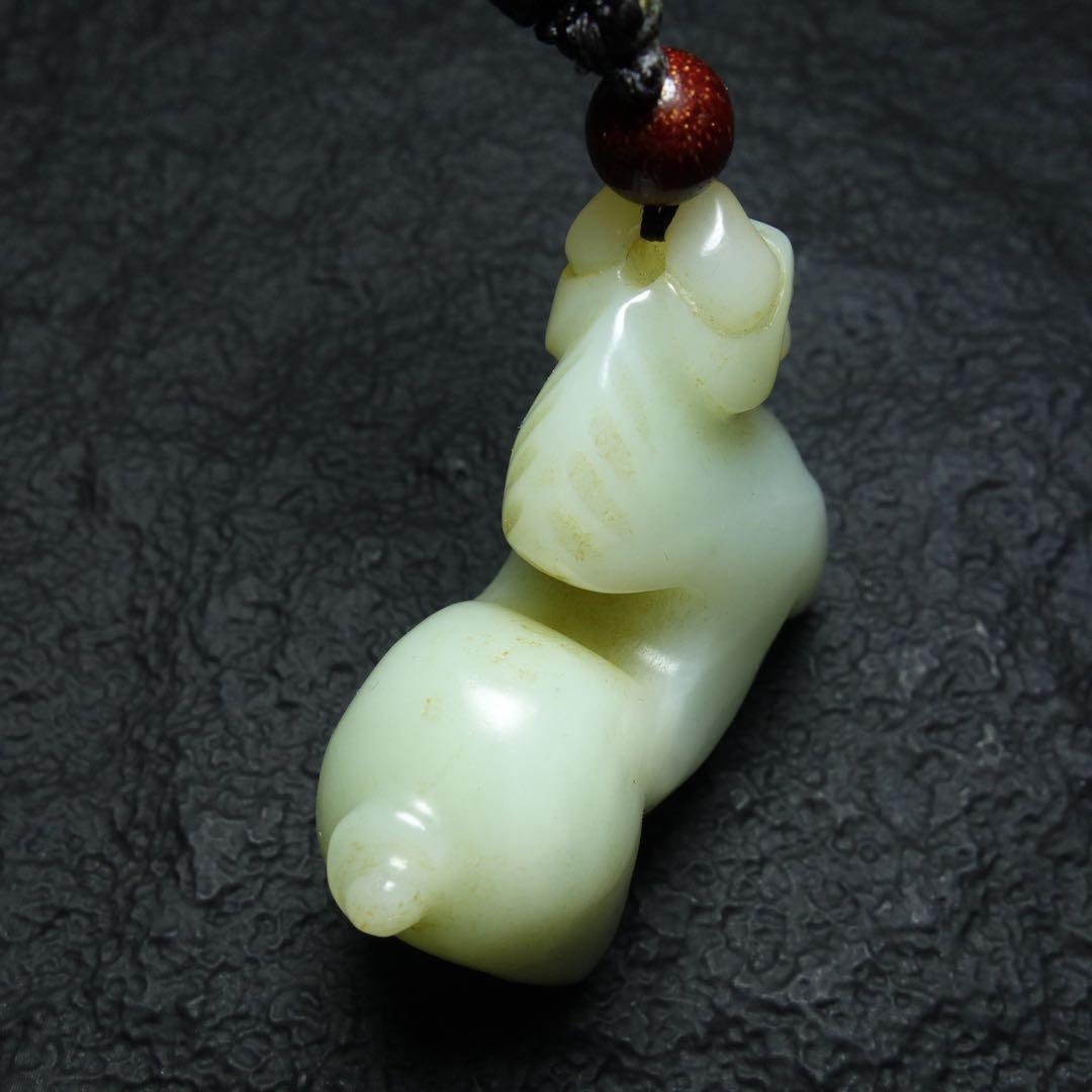 明時代 和田玉玉馬彫掛飾 玉佩 中国古美術 C1A200 - メルカリ