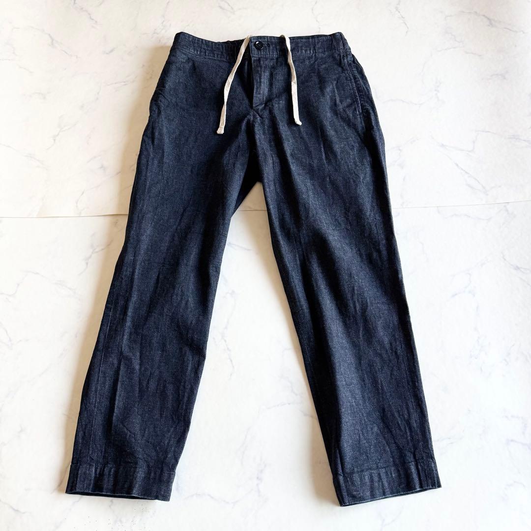 極美品 2024年モデル 45R 麦比古ストレッチデニムのサブリナスラックス M 45Rライ麦ストレッチデニムのサブリナスラックス: WOMEN｜45R