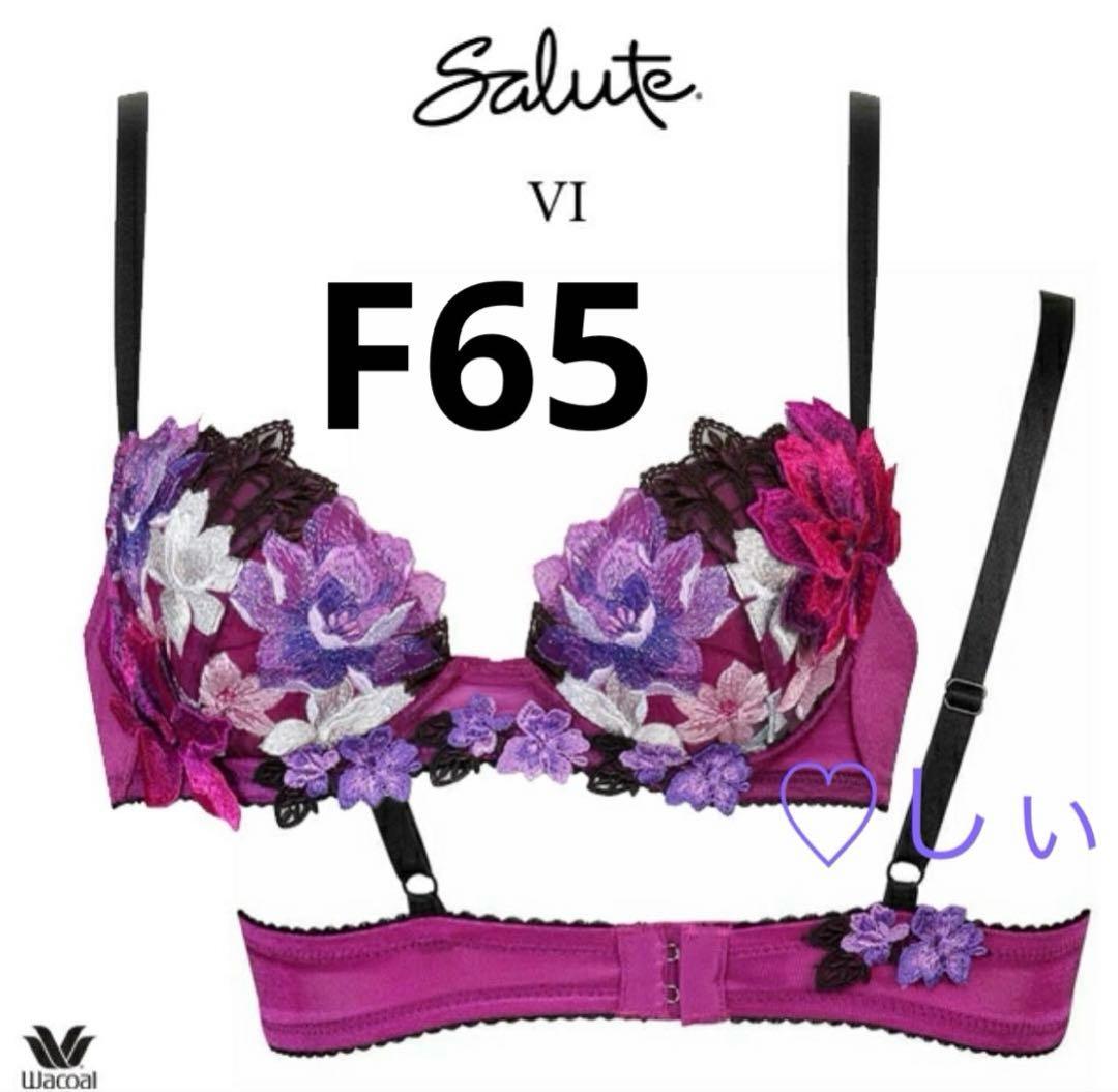 新品タグ付き サルート 30G P-UPブラ F65 ＆ ショーツ M VI 紫 - メルカリ