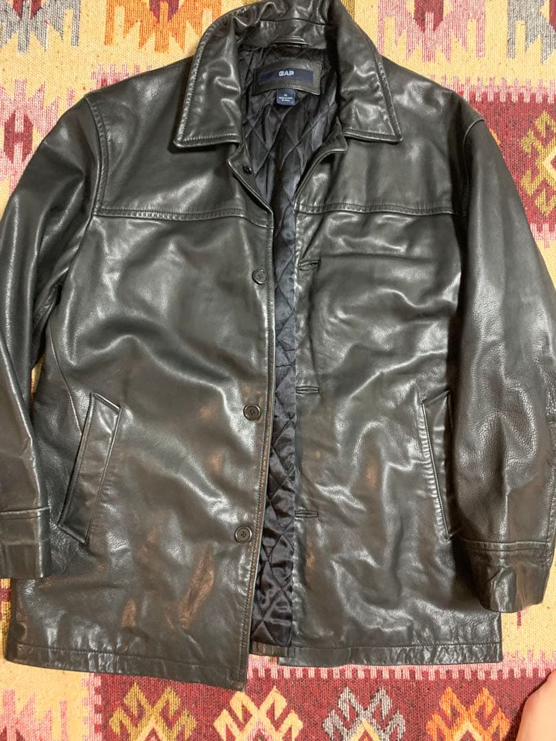 ジャケット・アウター Vintage Gap Jacket Men XLBlack 中古・古着通販】OLD GAP (オールドギャップ) レザージャケット