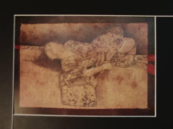 智内兄助、かたしろ、新品額装付、画集画、状態良好