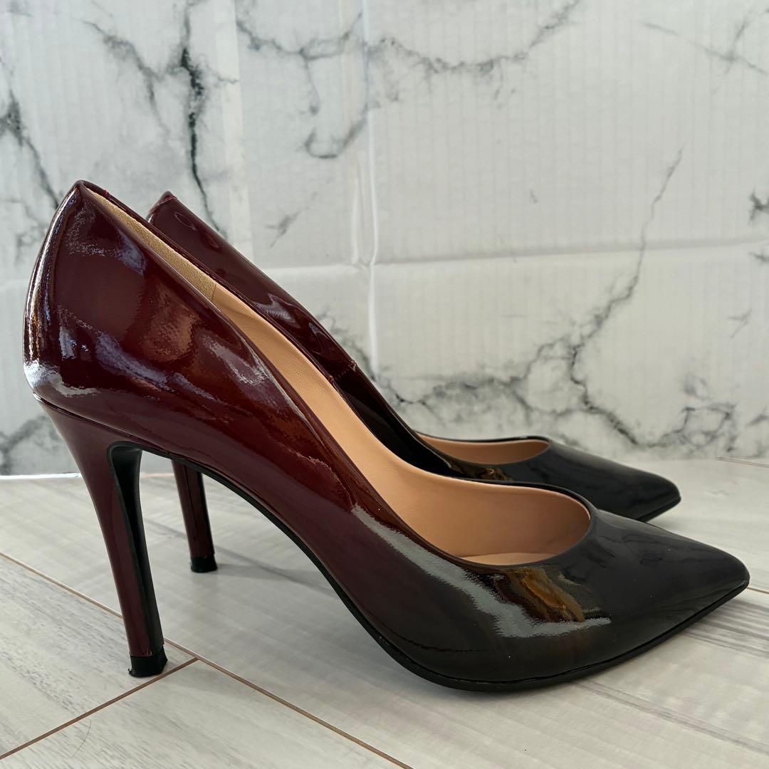 ダイアナ エナメル パンプス 23.5cm ボルドー グラデーション - メルカリ