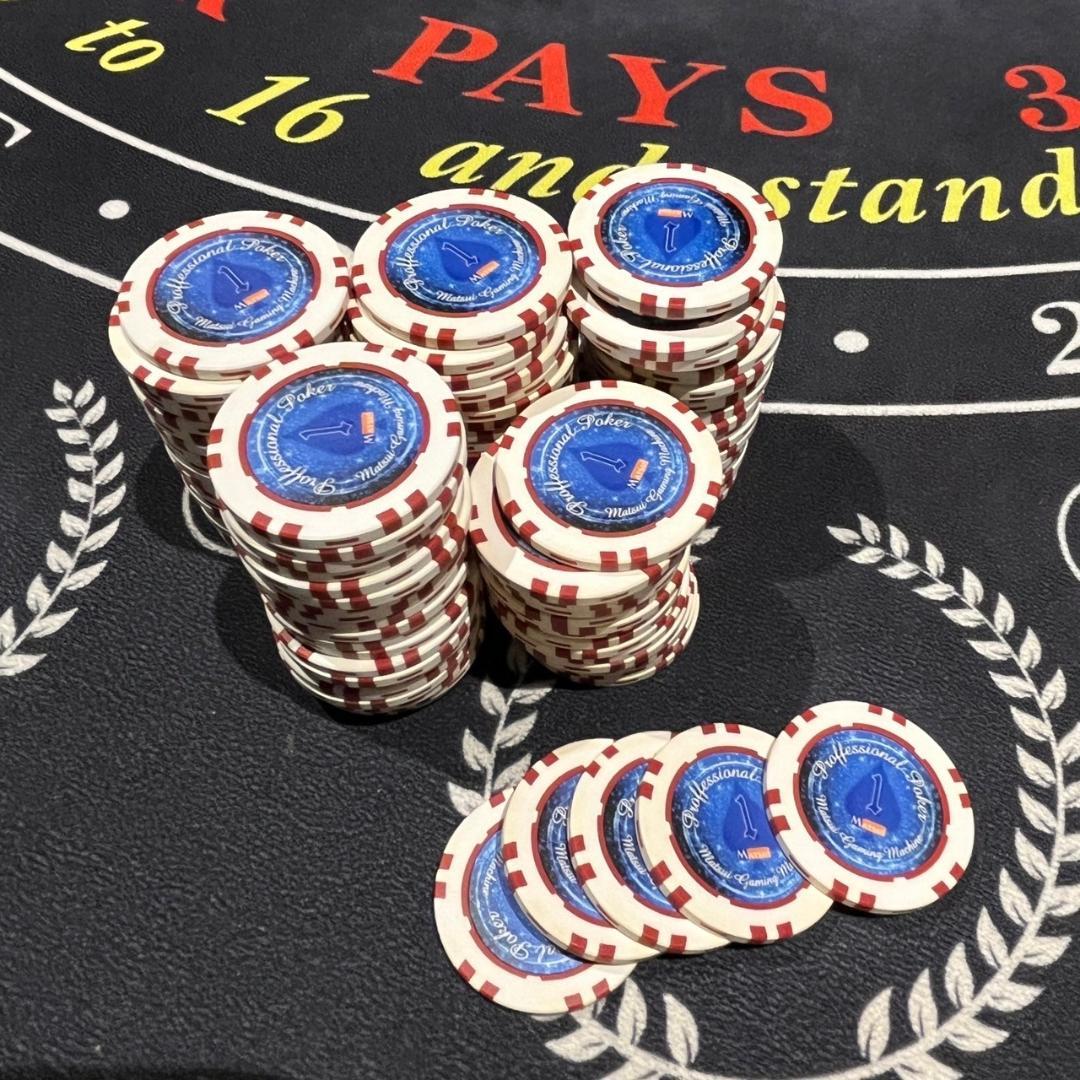 03 MGM社正規品 カジノチップ 100枚 ポーカーチップ バカラ H26年 ポーカーチップ 100枚 本格 カジノチップ 家庭用 50・100多め/バカラ