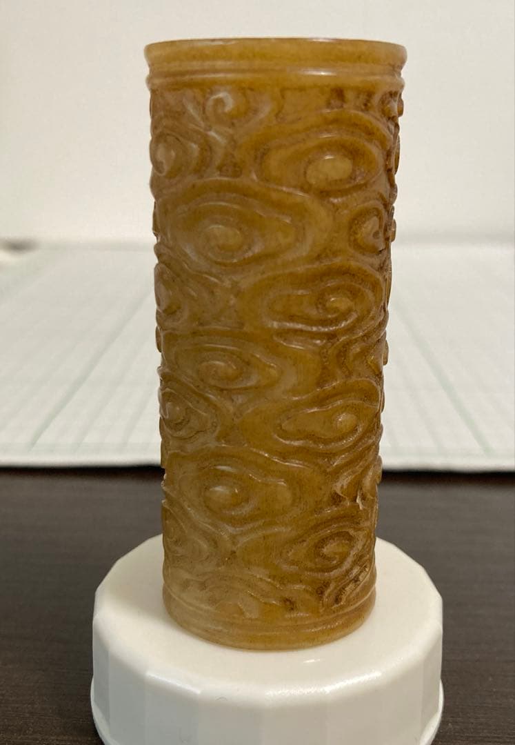 骨製　縁起彫刻　(雲)置物　根付　提げ物