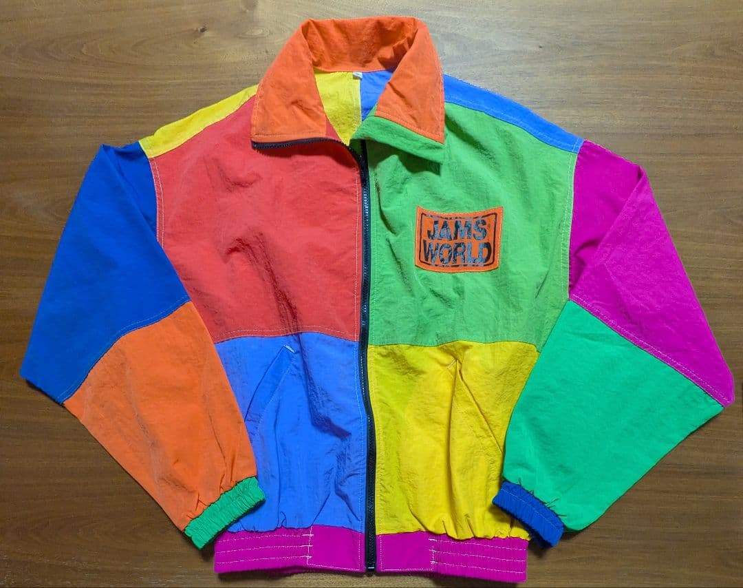 JAMS WORLD ナイロンジャケット USA製 Sサイズ Jams World ジャムズワールド ナイロンジャケット カラフル ブルゾンの