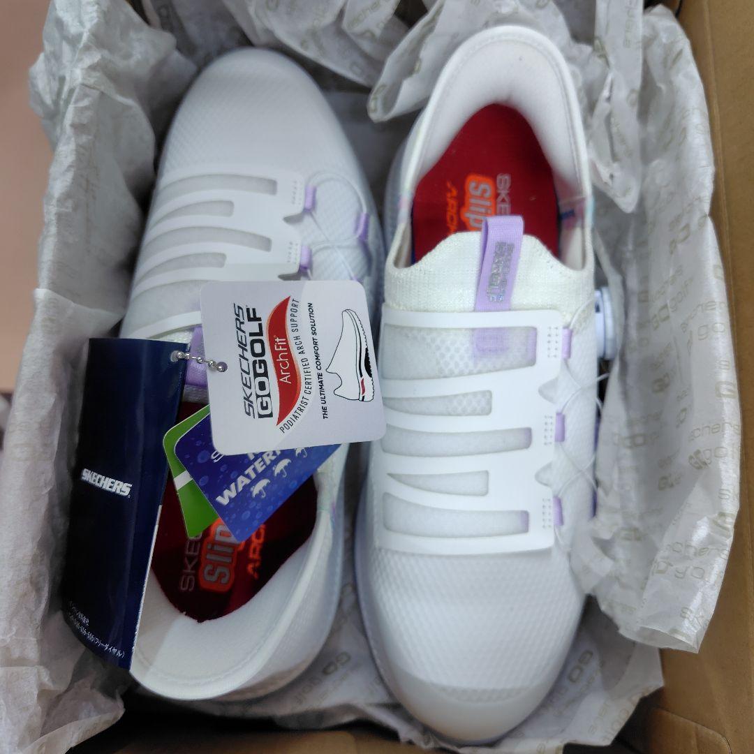SKECHERS GO GOLF 防水ゴルフシューズ ホワイト