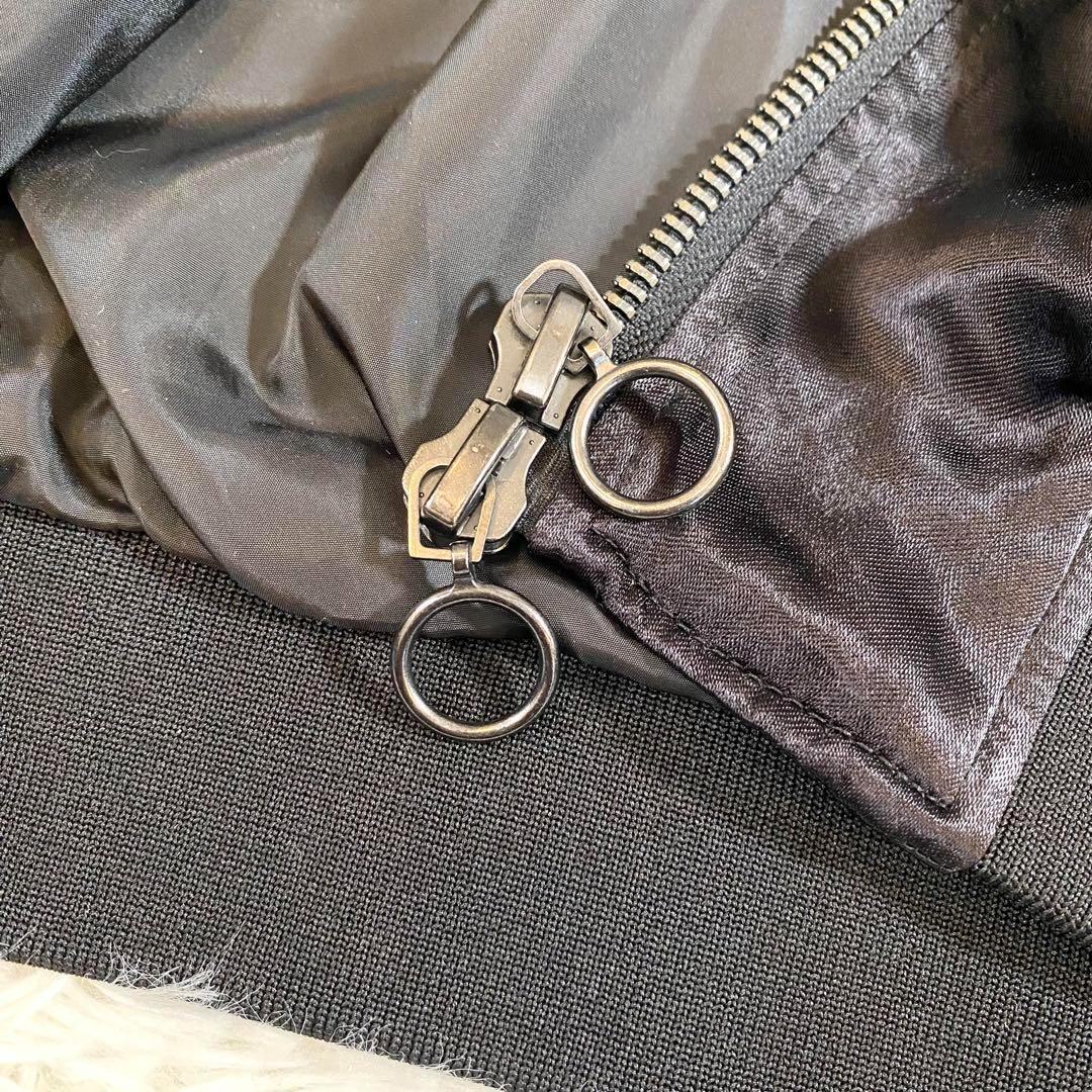 ZARA ザラ XL スカジャン ブラック 黒 刺繍 虎 タイガー レーヨン