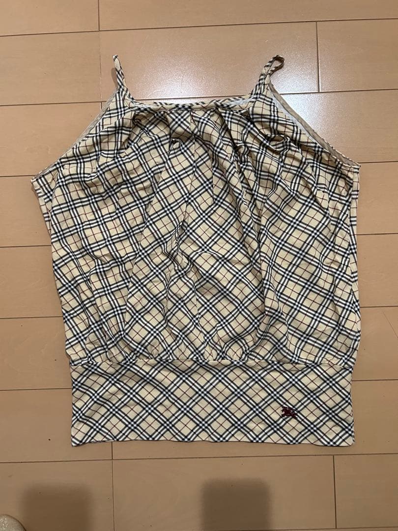 バーバリーブルーレーベル　チェック柄キャミソール 38 バーバリーブルーレーベル ノバチェック キャミワンピース 38 - メルカリ