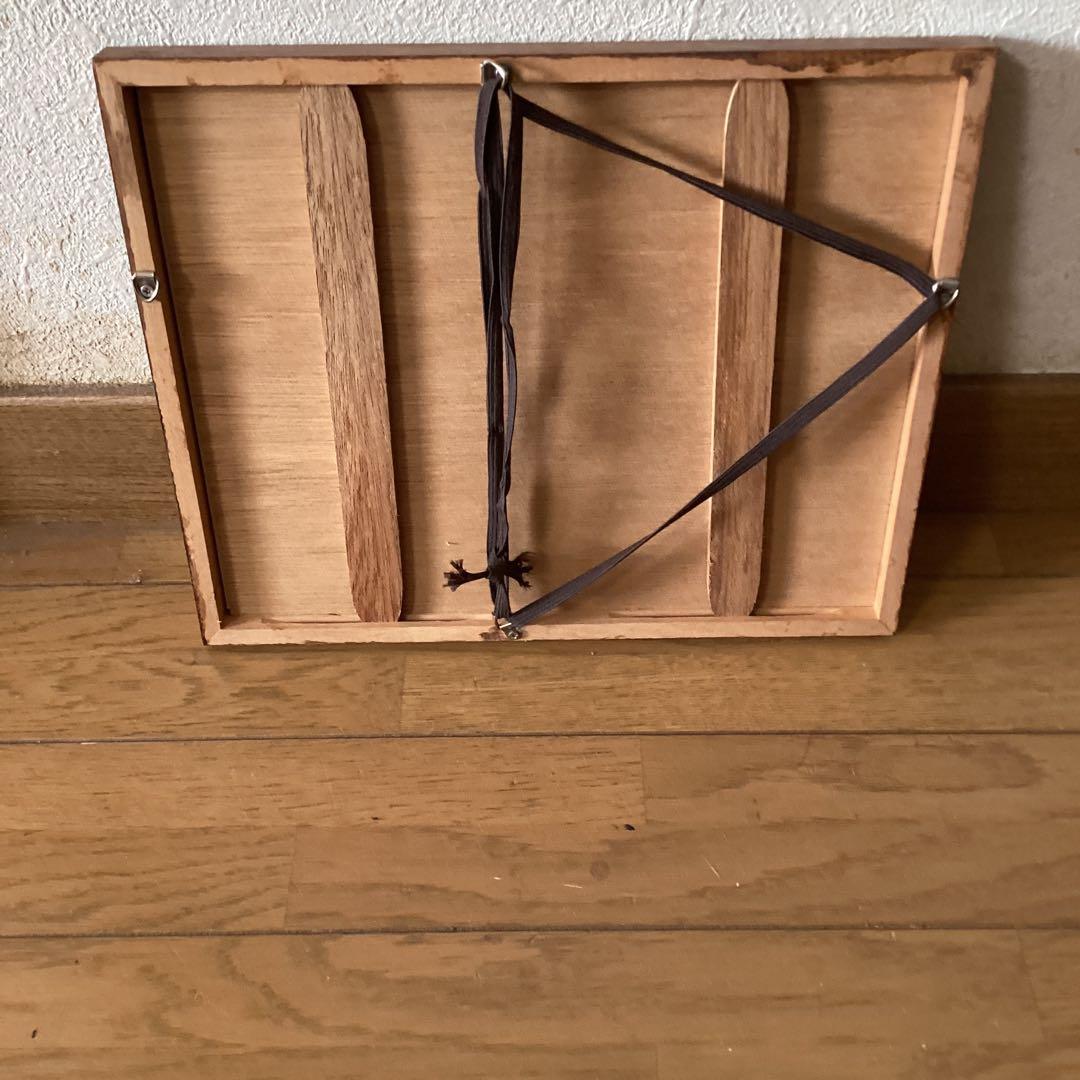 《林　良之助》葉書水彩画　画題　【新春の黒田】1994年作　サイン　印在