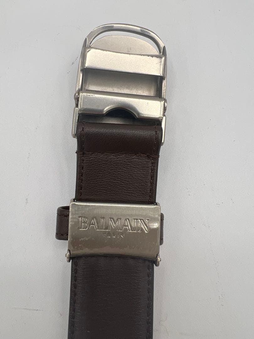 バルマン BALMAIN ベルト レザー フリーサイズ ブラウン - メルカリ