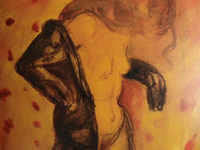 ムンク、『ガウンを着るモデル』、希少な画集より、新品高級額