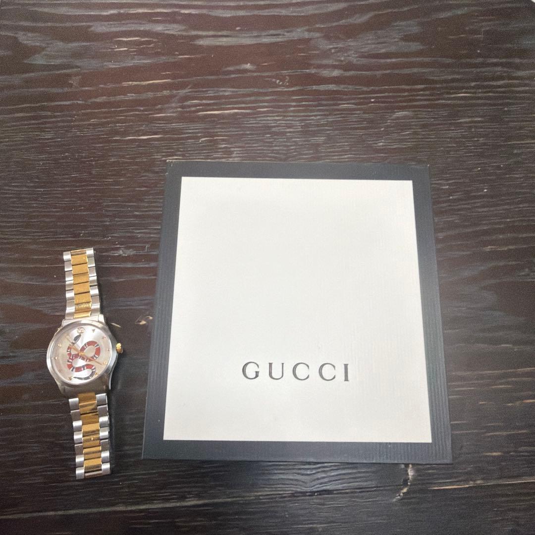 GUCCI クォーツ式時計 シルバー ゴールド