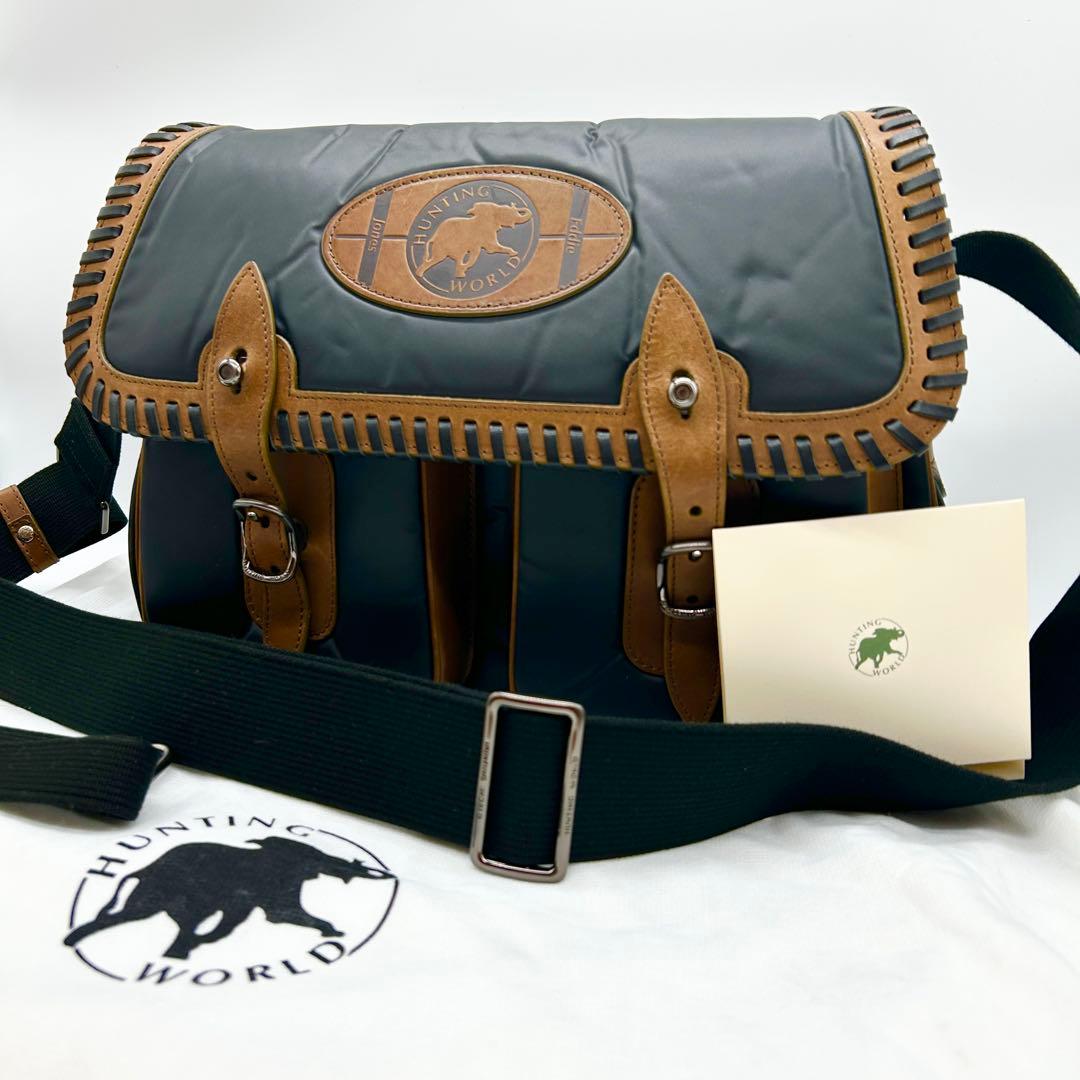 超希少★ 美品 HUNTING WORLD バチュークロス ショルダーバッグ