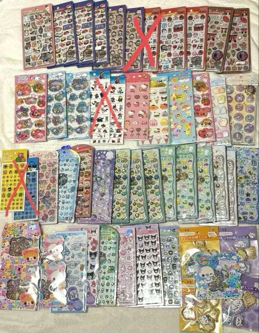 【正規品】ボンボンドロップシール　和柄　サンリオジュエルプチドロップ　他　52個