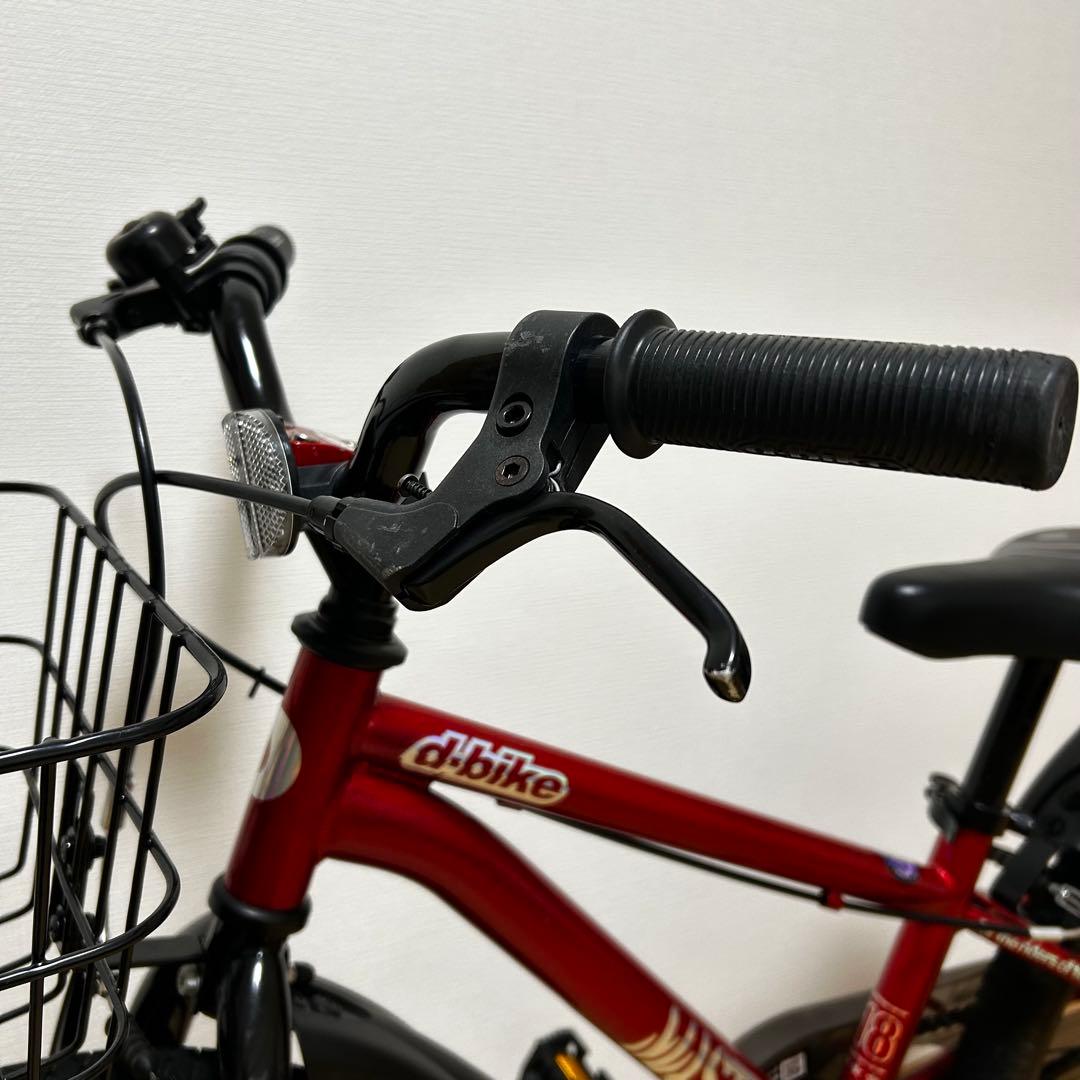 文京区引取り限定】d-bike MASTAR+ 18インチ 赤 前カゴ付き - メルカリ