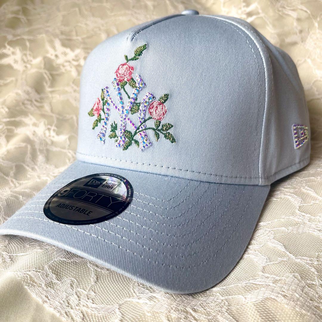 ニューエラ キャップ ラインストーン キラキラ9FORTY オーロラ ブルー