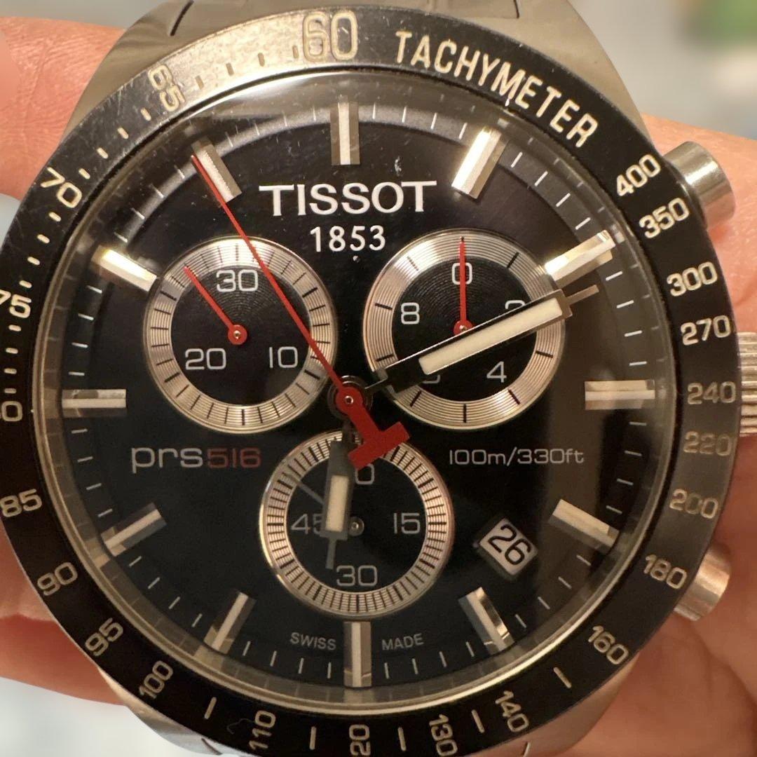 TISSOT prs516 ブラック 100m防水