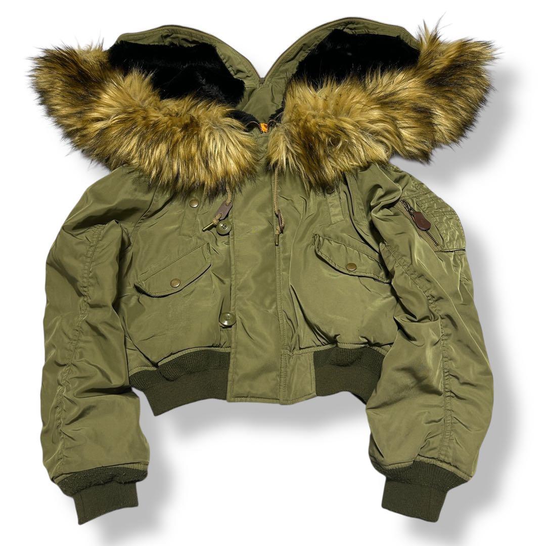 ☆即完品☆【moussy】 N-2B フライトジャケット 短丈 y2k カーキ