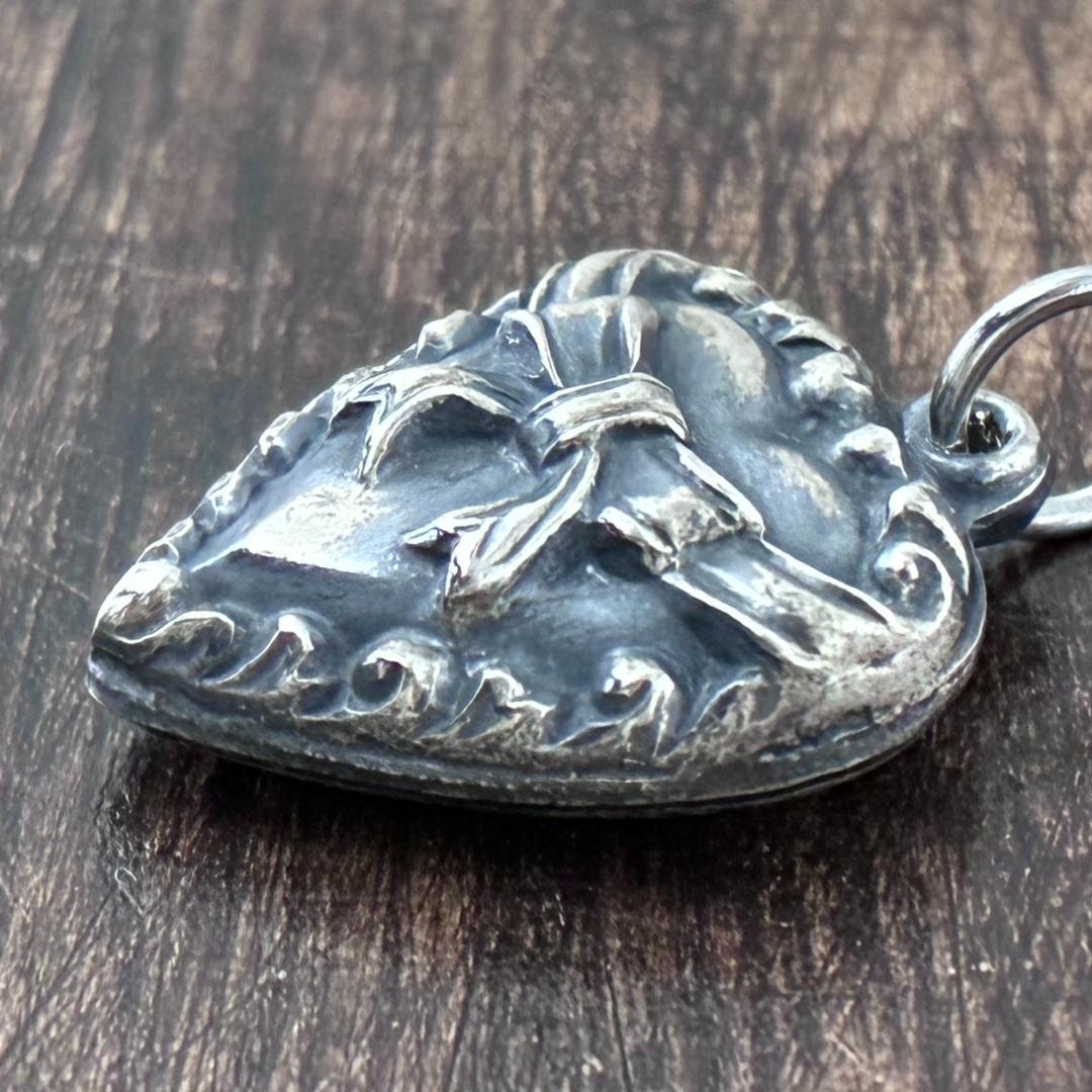 スウィートハートジュエリー リボン シルバー ヴィンテージ ネックレス