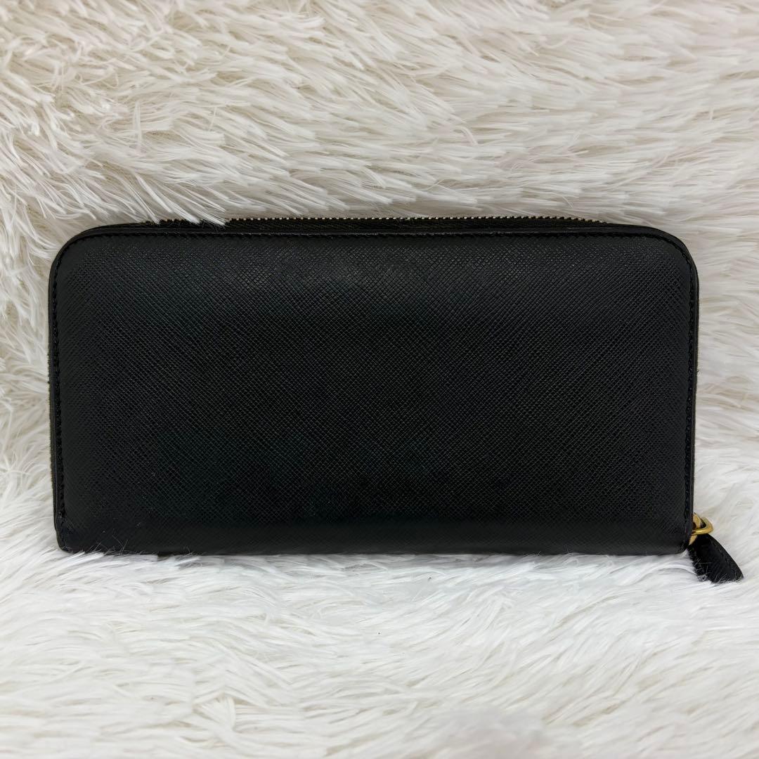 極美品✨プラダ 長財布 ラウンドファスナー シャイン サフィアーノ