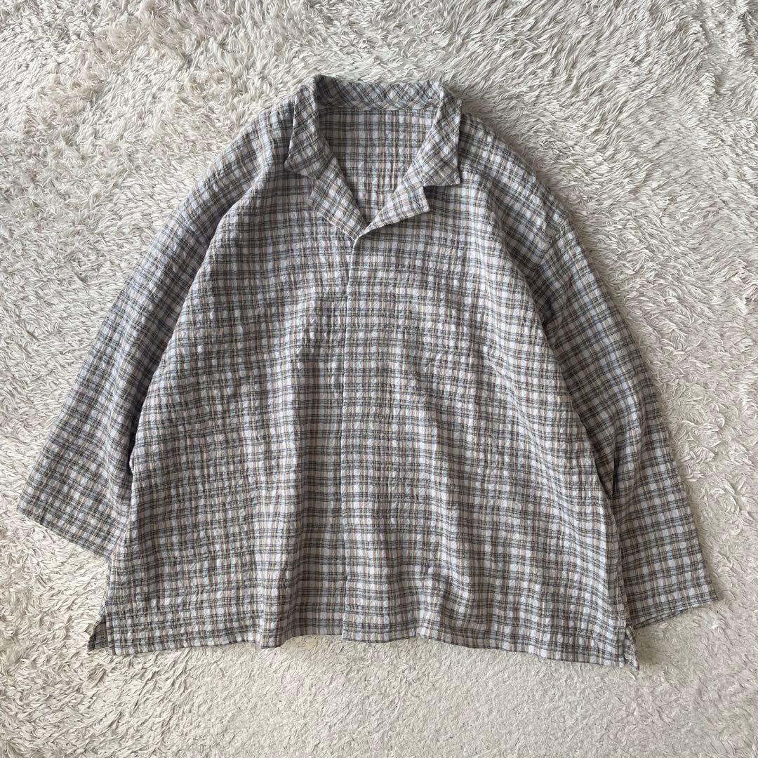 ヨーガンレール 美品 JURGAN LEHL 長袖シャツ ウール M チェック