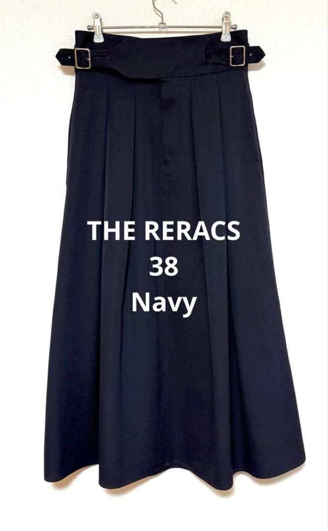 【ほぼ未使用】THE RERACS グルカスカート　38 ネイビー 中古・古着通販】THE RERACS (ザ リラクス) グルカスカート ネイビー