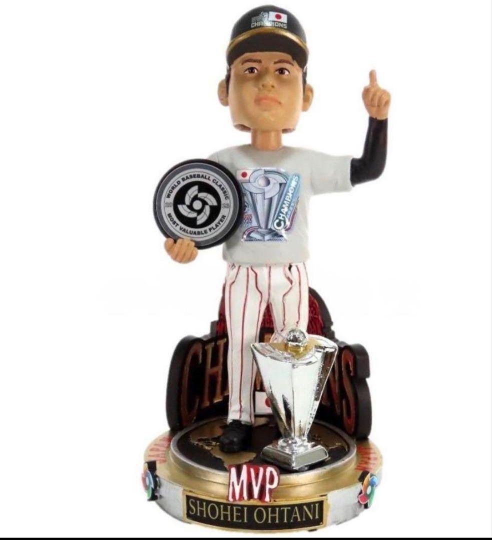 大谷翔平【123個限定】ボブルヘッド WBC 優勝トロフィー MVP盾 MS】大谷翔平 2023年WBC 優勝+MVP受賞記念 ボブルヘッド人形 新品 世界