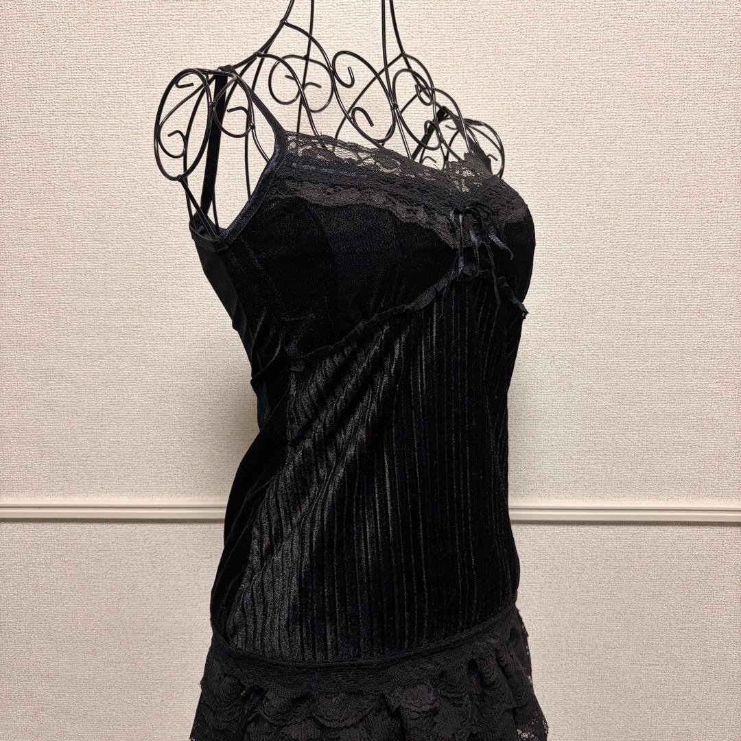 キャミソール ベロア フェアリーグランジ y2k 平成ギャル ダークコア