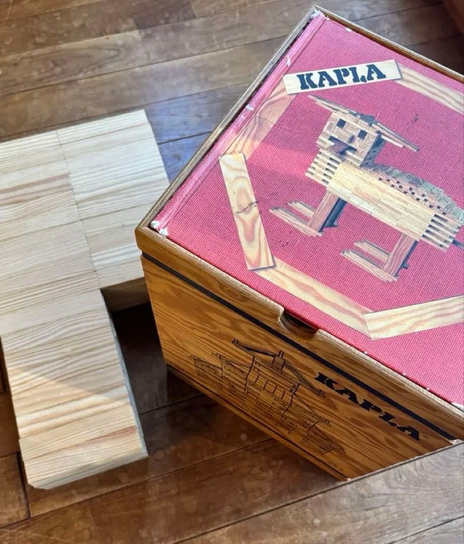 KAPLA 木製ブロック 280ピース 収納箱付き KAPLA 木製ブロック 280ピース 箱・赤本付き