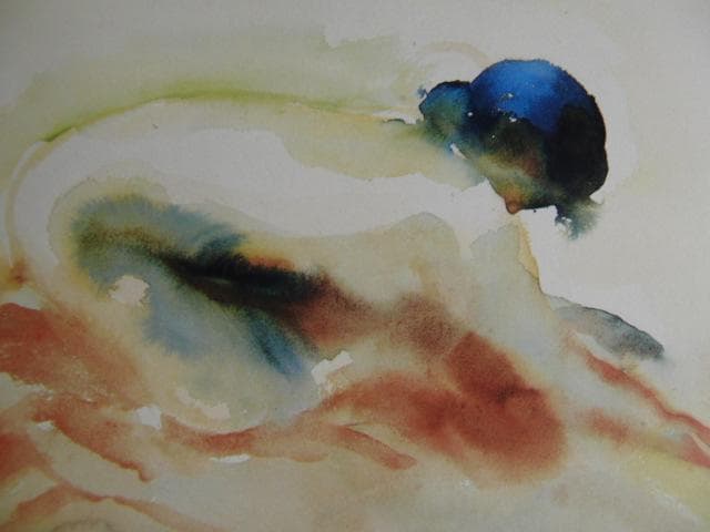 ムンク、『ひざまずく裸婦』、希少な画集より、新品高級額・額装付