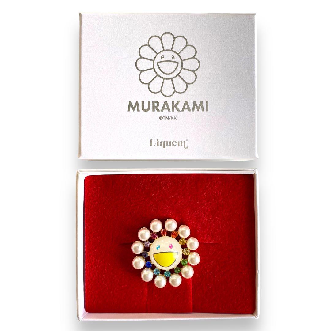 カイカイキキ 村上隆 パールフラワーピンズ ホワイト ピンバッジ
