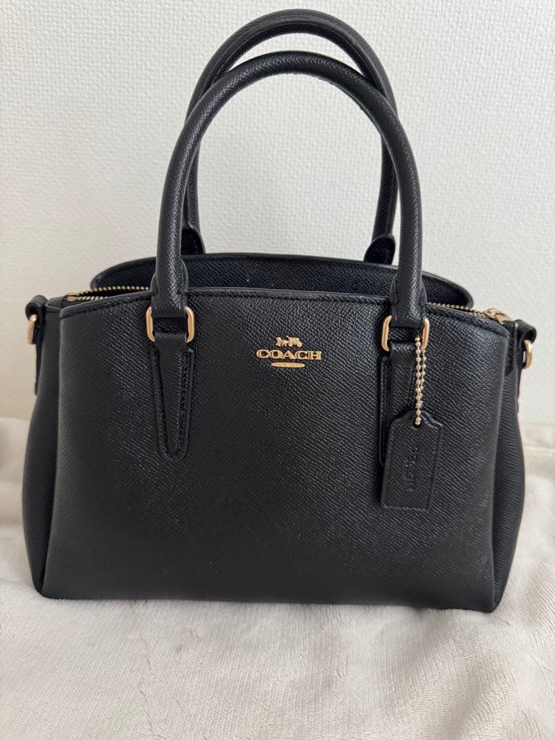 COACH ブラックレザー ハンドバッグ 【2/13までの出品】 Amazon | [コーチ] バッグ(ハンドバッグ) FC6229 C6229 ブラック