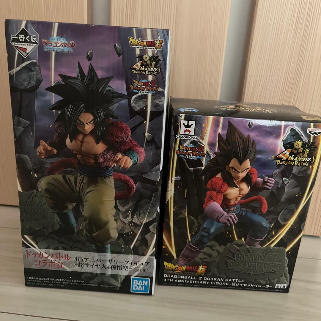 ドラゴンボール1番くじドッカンバトルコラボ賞と超サイヤ人4ベジータ