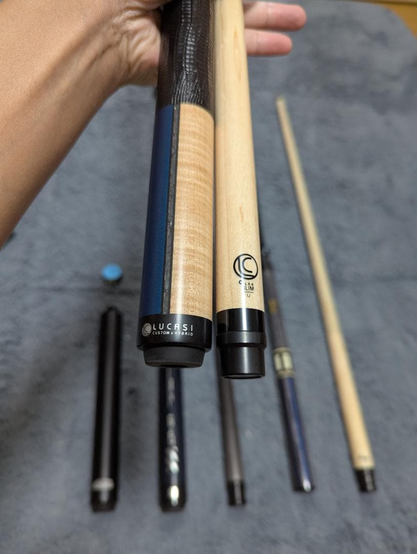 Lucasi ビリヤードキュー 木製 青白