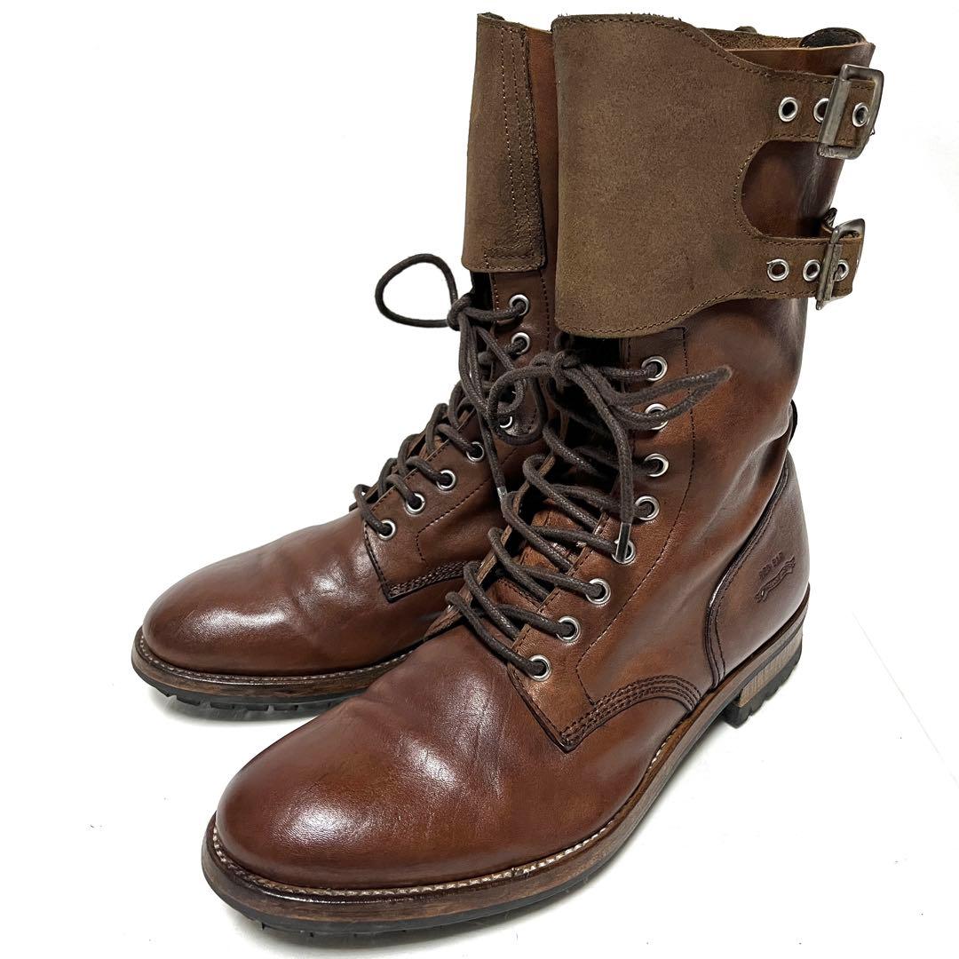 ★美品★RED EAR×PAUL SMITH★コンバットブーツ★UK7★ブラウン