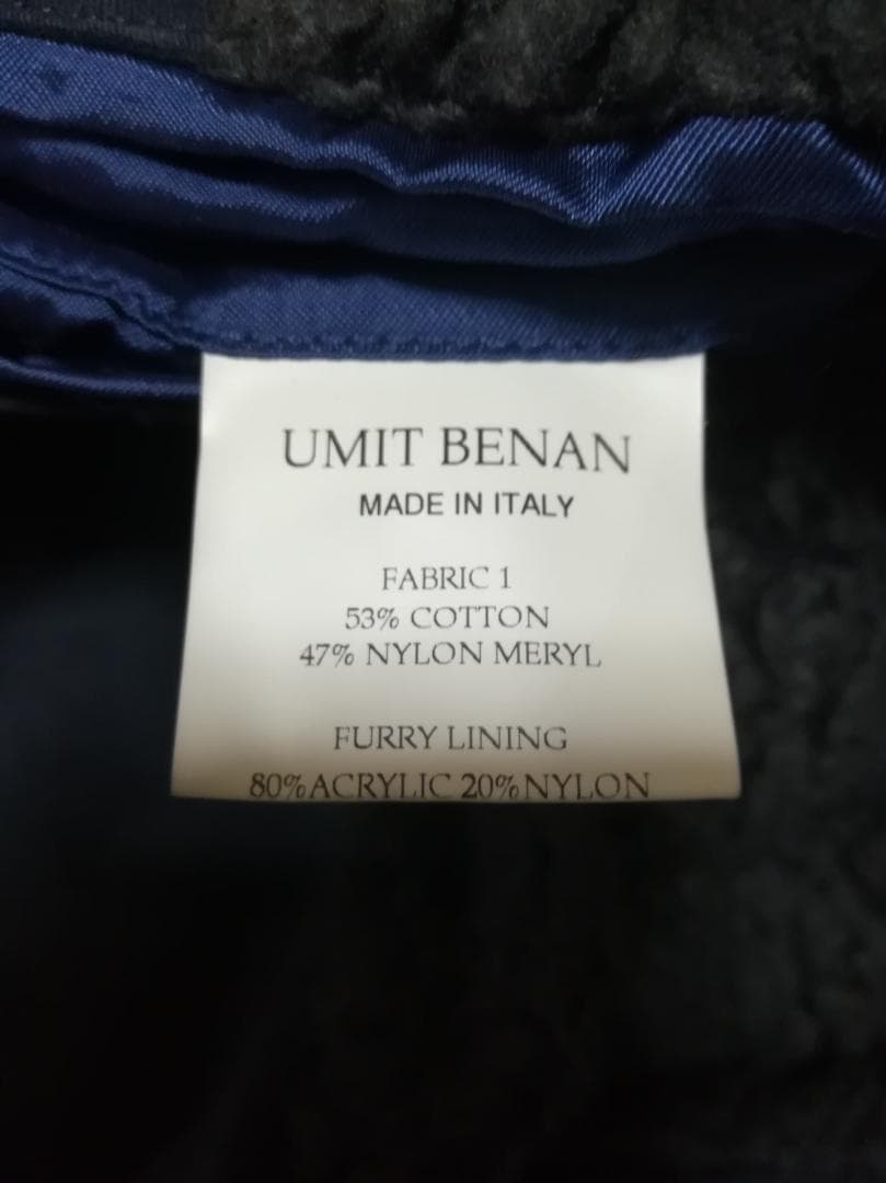 umit benan フーディーパーカコート ボア ネイビー サイズ36