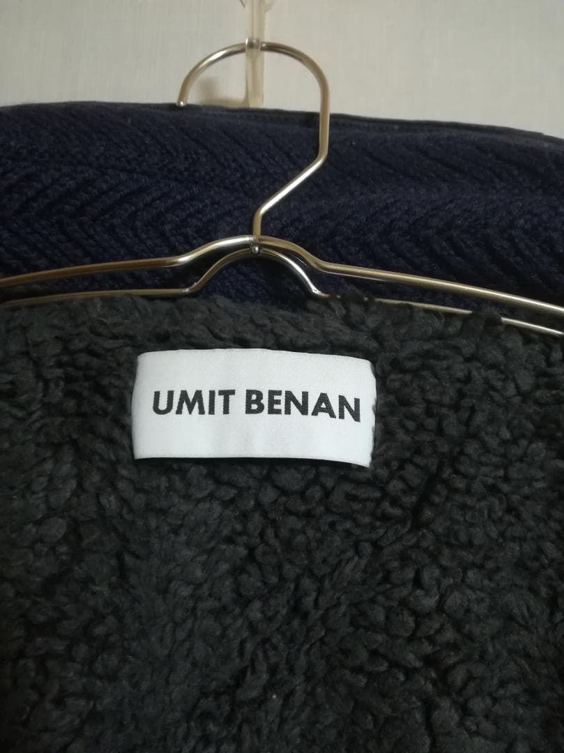 umit benan フーディーパーカコート ボア ネイビー サイズ36