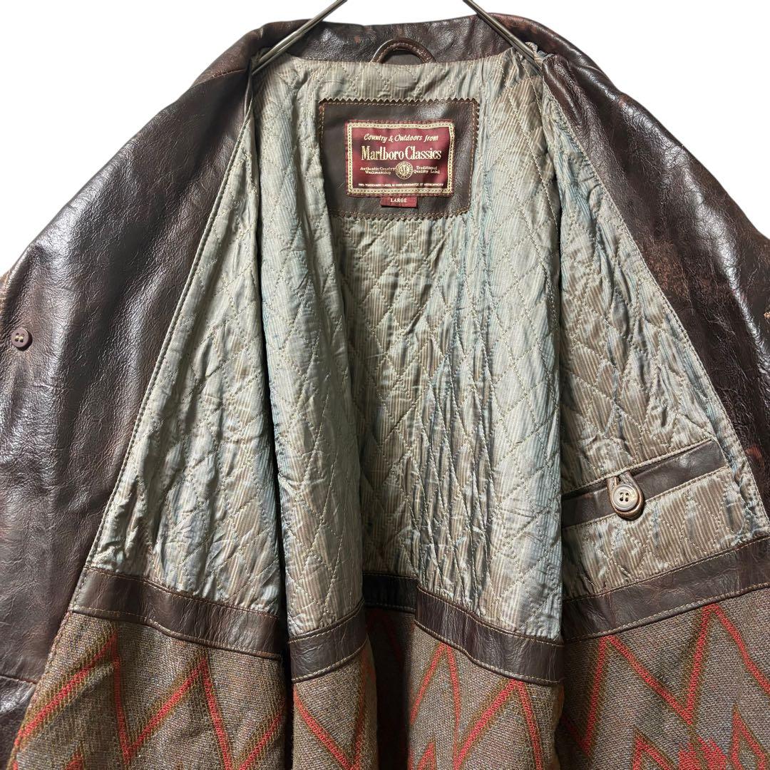 激シブ極上カーフスキンMarlboroClassicsレザージャケットカーコート