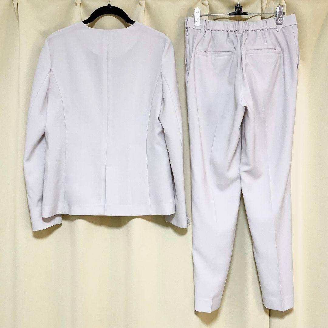 レックスツイル ノーラペルジャケット テーパードパンツ セットアップ