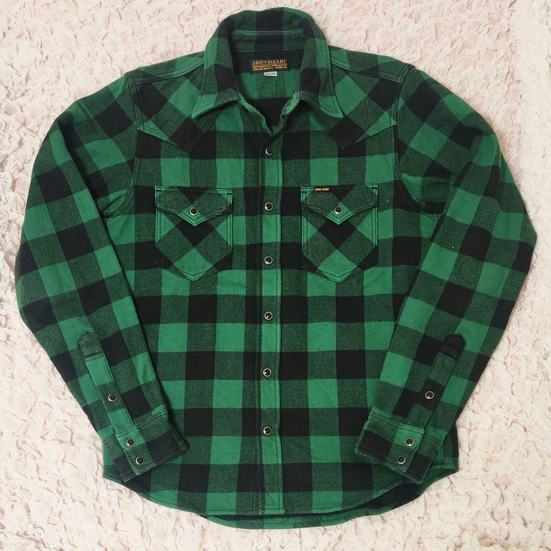 アイアンハート バッファローチェックウエスタンシャツ M IRON HEART